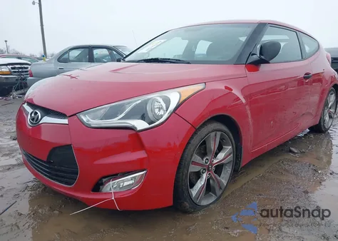 2012 Hyundai Veloster Base W/Red/Black z USA, uszkodzony, nr VIN KMHTC6AD0CU048101